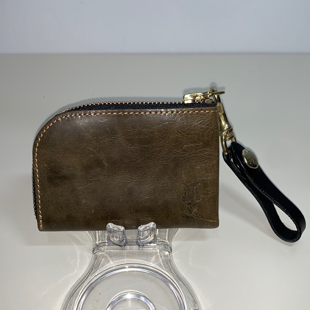 AGILITY affa “Arjan” Olive Green Leather Wallet Coin Case